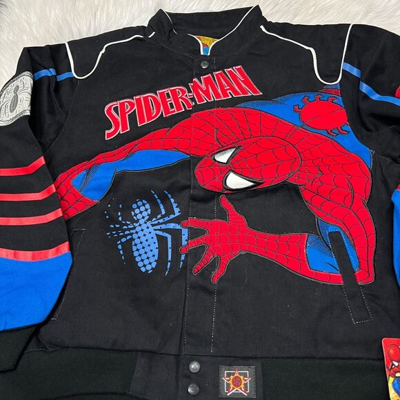 JH DESIGN YOUTH SPIDERMAN JACKET SIZE 2XL 13-14 WALL CRAWLER SPIDER-MAN - Picture 2 of 7